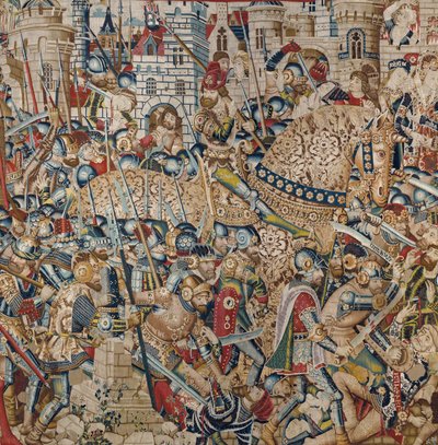 De Trojaanse Oorlog: De Verwoesting van Troje, ca. 1470 (tapisserie) door (fl.1450 75) Master of Coetivy
