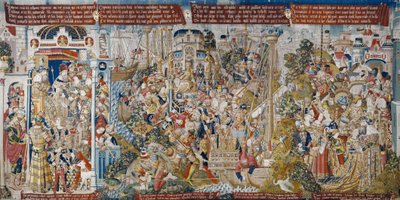 De Trojaanse Oorlog: De Ontvoering van Helena, ca. 1470 door (fl.1450 75) Master of Coetivy