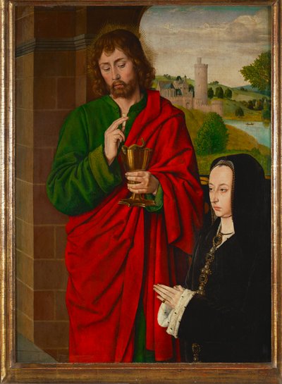 Anne de France, Dame de Beaujeu, hertogin van Bourbon ... door (fl.c.1483-c.1529) Master of Moulins