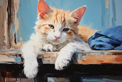 Rustende blonde kat door F. Abderrahim