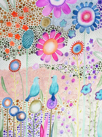 Twee vogeltjes door Marys Watercolors