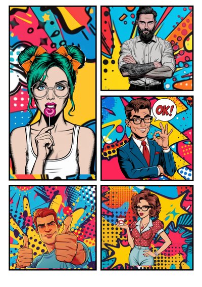 Popart strip "OK door Mario Witt