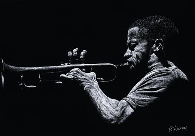 Hedendaagse Jazz Trompettist door Richard Young