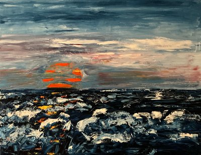Zonsondergang door 