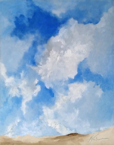 Zand en wolken door 