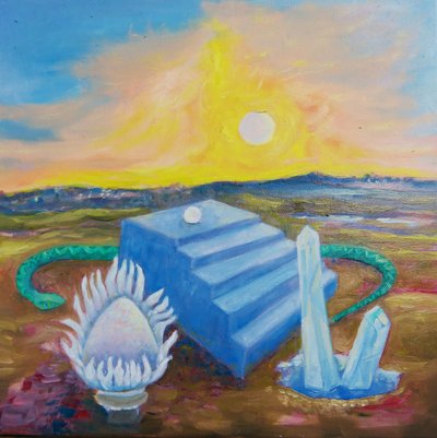 Landschap met trap door Elzbieta Goszczycka
