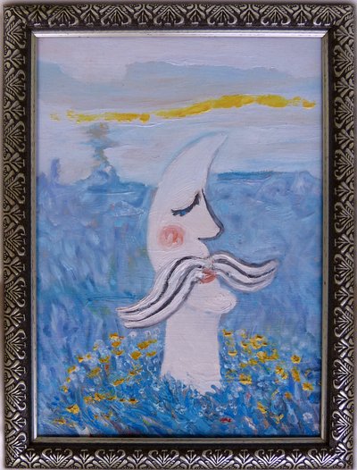 Portret van de maan door Elzbieta Goszczycka