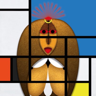 Lockdown (XV) - (aus der Serie Animal Rationale) door Alexander Eibach