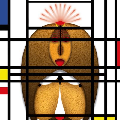 Lockdown (XVIII) - (aus der Serie Animal Rationale) door Alexander Eibach