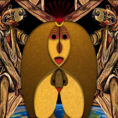 Jenseits von Eden (II) (aus der Serie das historische Tier) door Alexander Eibach