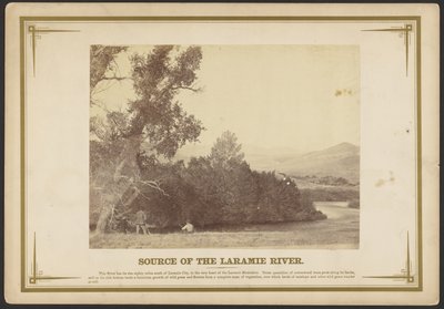 Bron van de Laramie-rivier. [Wyoming]. door A.J. Russell