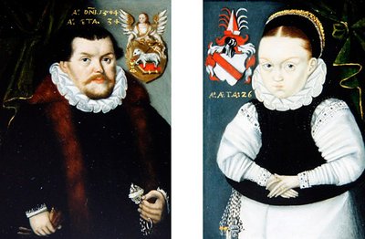 Een paar portretten, ca. 1594 door A. A. Monogrammist