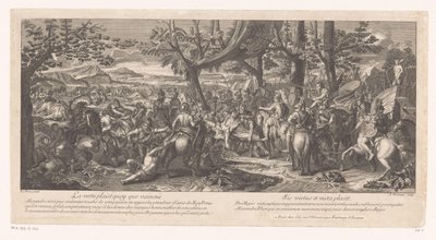 Verslagen koning Porus voor Alexander de Grote door A. Bormans