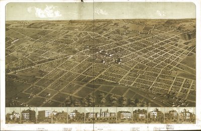 Adrian, Michigan 1866. LOC 73693418 door A.; Chicago Lithographing Co. Ruger