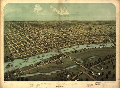 Oost-Saginaw, Michigan, 1867 LOC 80691360 door A.; Chicago Lithographing Co. Ruger