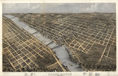 Grand Rapids, Michigan 1868. LOC 73693428 door A.; Chicago Lithographing Co. Ruger