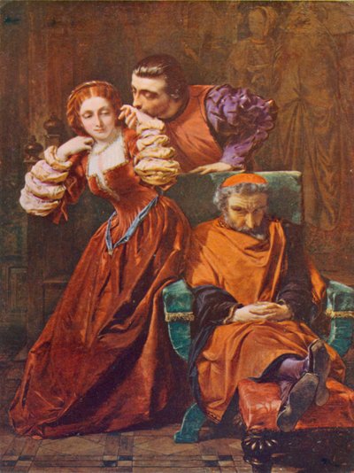Shakespeare: Silvia en Valentine, De Twee Edele Verwanten, Act III, Scene 1 door A. E. Elmore