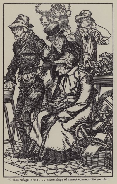 Illustratie voor The Essays of Elia door Charles Lamb door A. Garth Jones