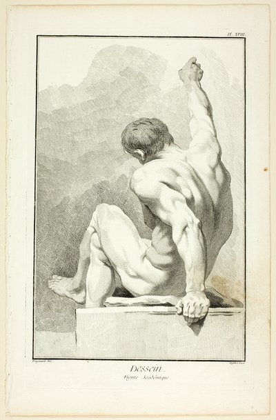 Ontwerp: Academische figuur, uit Encyclopédie door A. J. Defehrt
