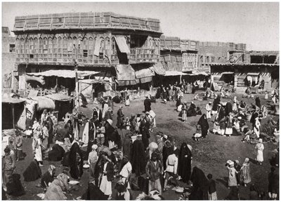 De Suq al Dijaj markt, Basra, Irak, 1925 door A. Kerim