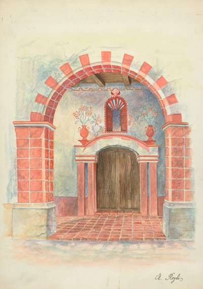 Restauratietekening door A. Regli