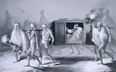 Postkoets in Indiase stijl in de Punjab tussen Loudiana en Amritsar, 1859 door A. Soltykoff