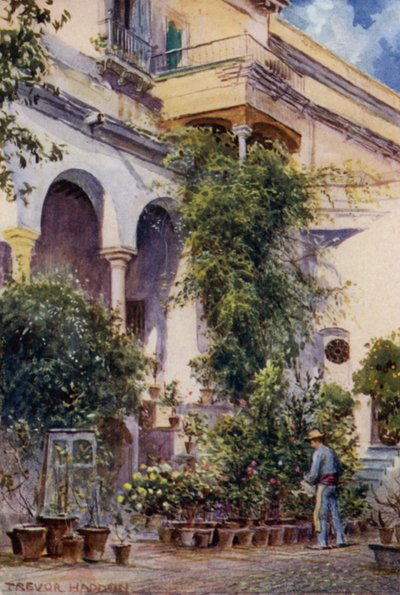 Sevilla, Tuinen van het Alcazar door A. Trevor Haddon