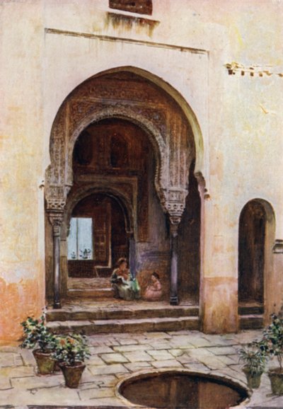 Het Alhambra, Hof van de Mexuar, Westgevel door A. Trevor Haddon