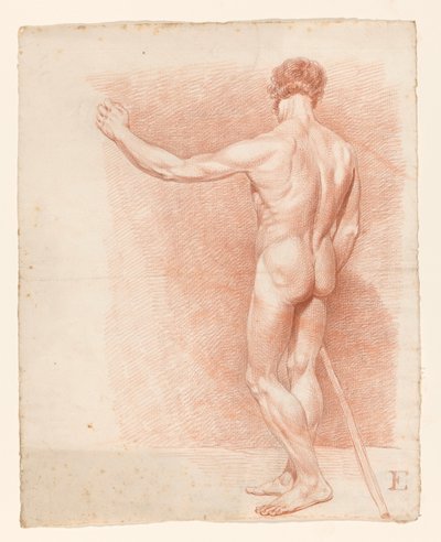 Staand mannelijk naakt, op de rug gezien door A. Waterloo (attributed to)