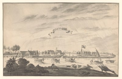 Gezicht op Demak door A. de Nelly (possibly)