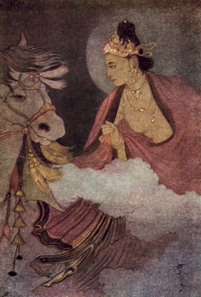 Vertrek van Prins Siddhartha door Abanindranath Tagore