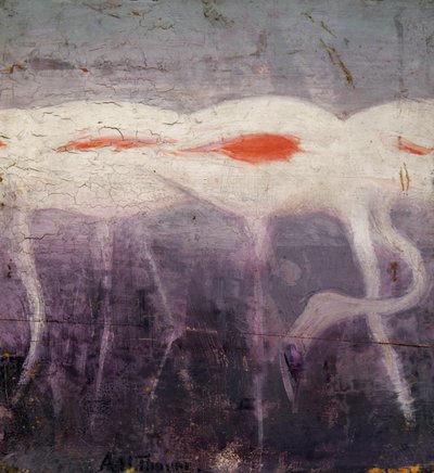 Witte flamingo