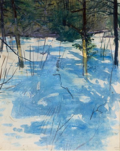 Winter, Monadnock, ca. 1900 door Abbott Handerson Thayer