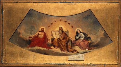 Frans: Le Père éternel, le Christ et la Vierge door Abel de Pujol