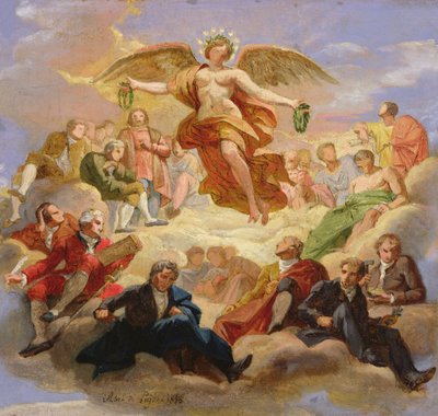 Schets voor het plafond van de School of Mines door Abel de Pujol