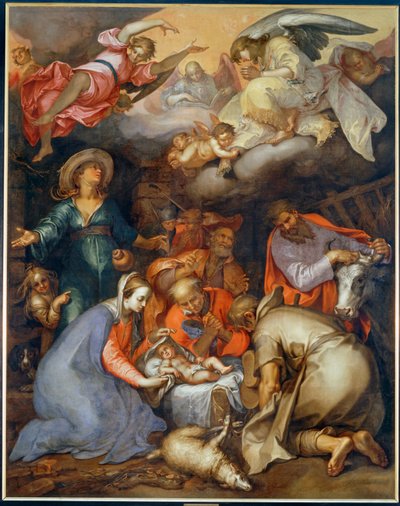 Aanbidding van bergers ... door Abraham Bloemaert