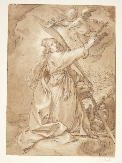 Catharina als martelaar door Abraham Bloemaert