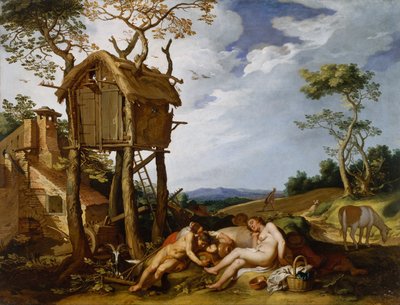 Parabel van het Koren en de Tarwe door Abraham Bloemaert