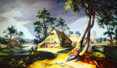 Rust tijdens de vlucht naar Egypte door Abraham Bloemaert