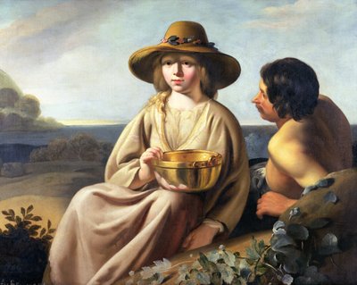 Herder en Herderin door Abraham Bloemaert