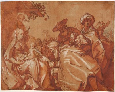 De aanbidding der wijzen, 1624 door Abraham Bloemaert