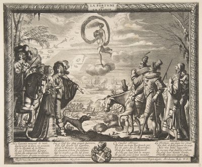 Fortuin Begunstigt Frankrijk La Fortune de la France, ca. 1635-37 door Abraham Bosse