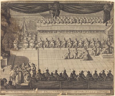 Ontmoeting in de Kapel van Fontainebleau door Abraham Bosse