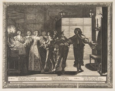 De bruid naar huis gebracht La Mariée reconduite chez elle door Abraham Bosse