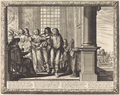 De vader van de verloren zoon beveelt de beste mantel en het slachten van het gemeste kalf door Abraham Bosse