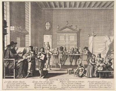 De Schoolmeester door Abraham Bosse