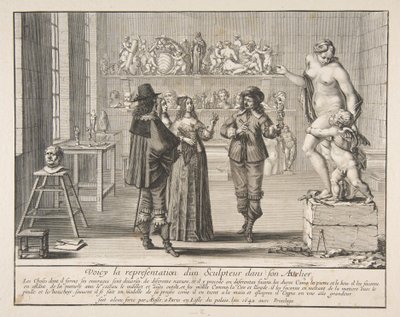 De beeldhouwer door Abraham Bosse