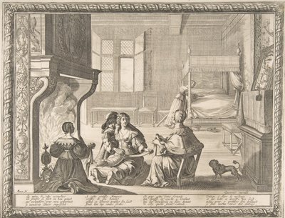 Bezoek van de Kinderjuffrouw door Abraham Bosse