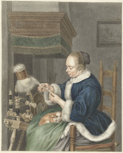 De Spinster door Abraham Delfos