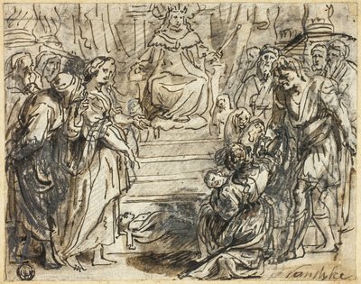 Oordeel van Salomo door Abraham Jansz. van Diepenbeeck